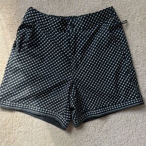 DSG Black Athletic Shorts with White Microprint